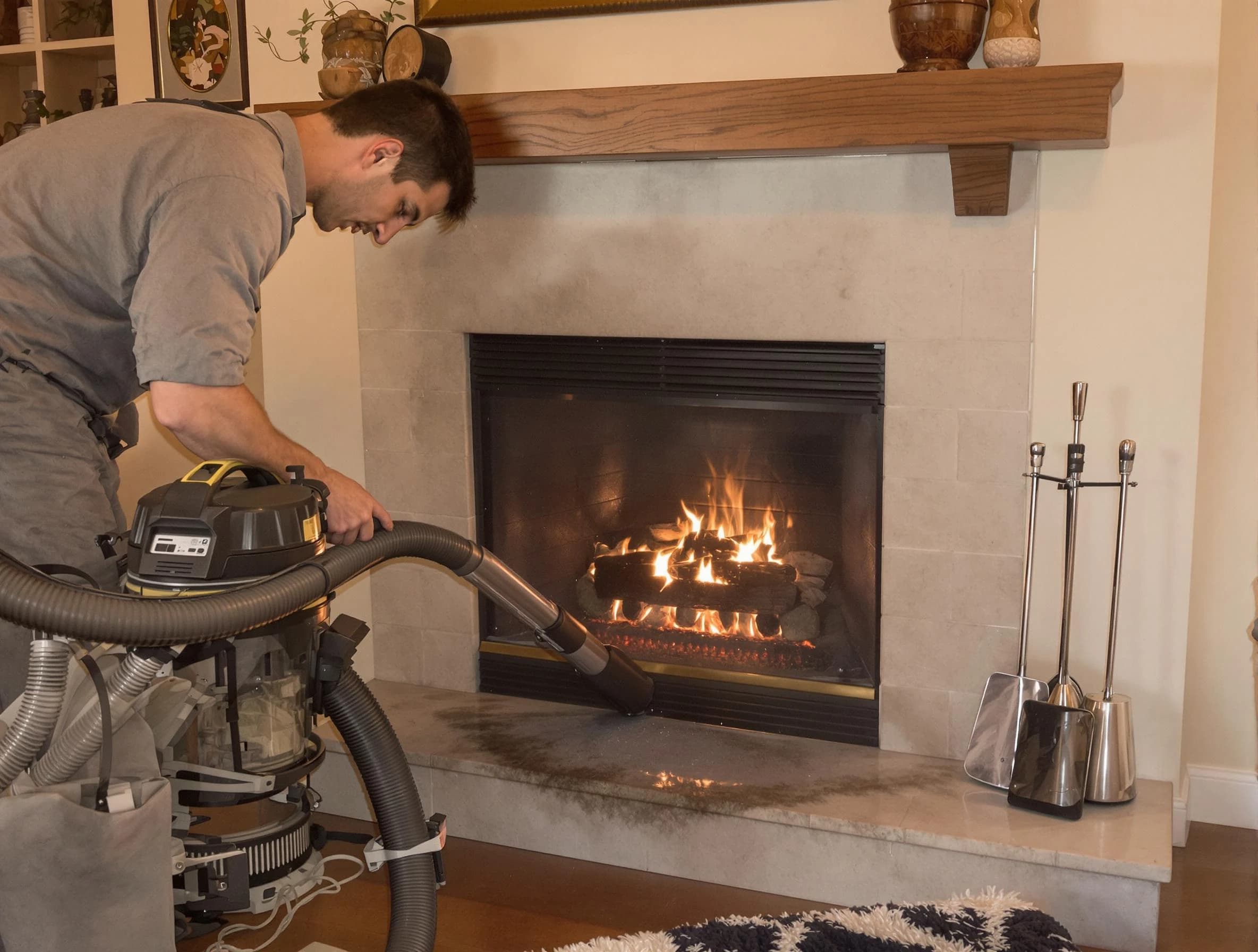 Routine fireplace upkeep by New Sewickley Chimney Sweep in New Sewickley, PA