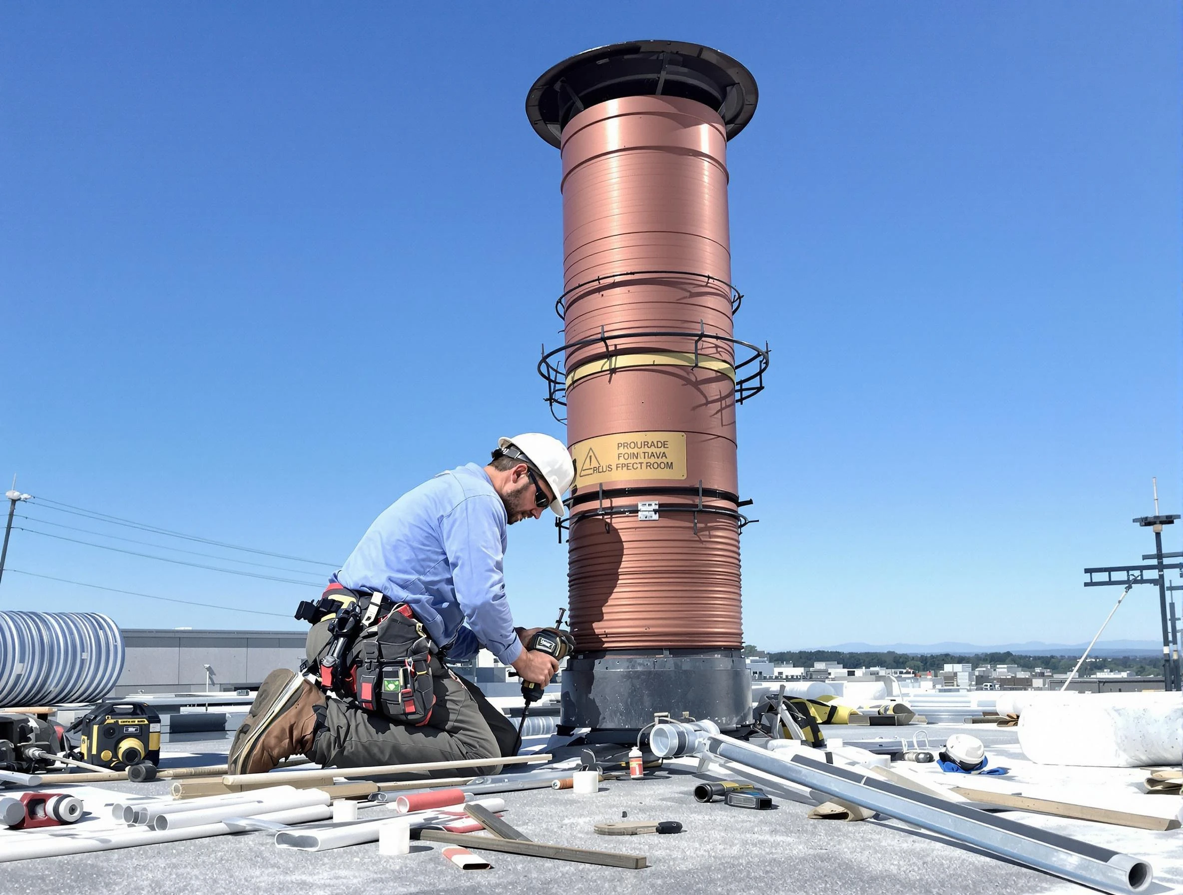 Installed chimney liner by New Sewickley Chimney Sweep in New Sewickley, PA