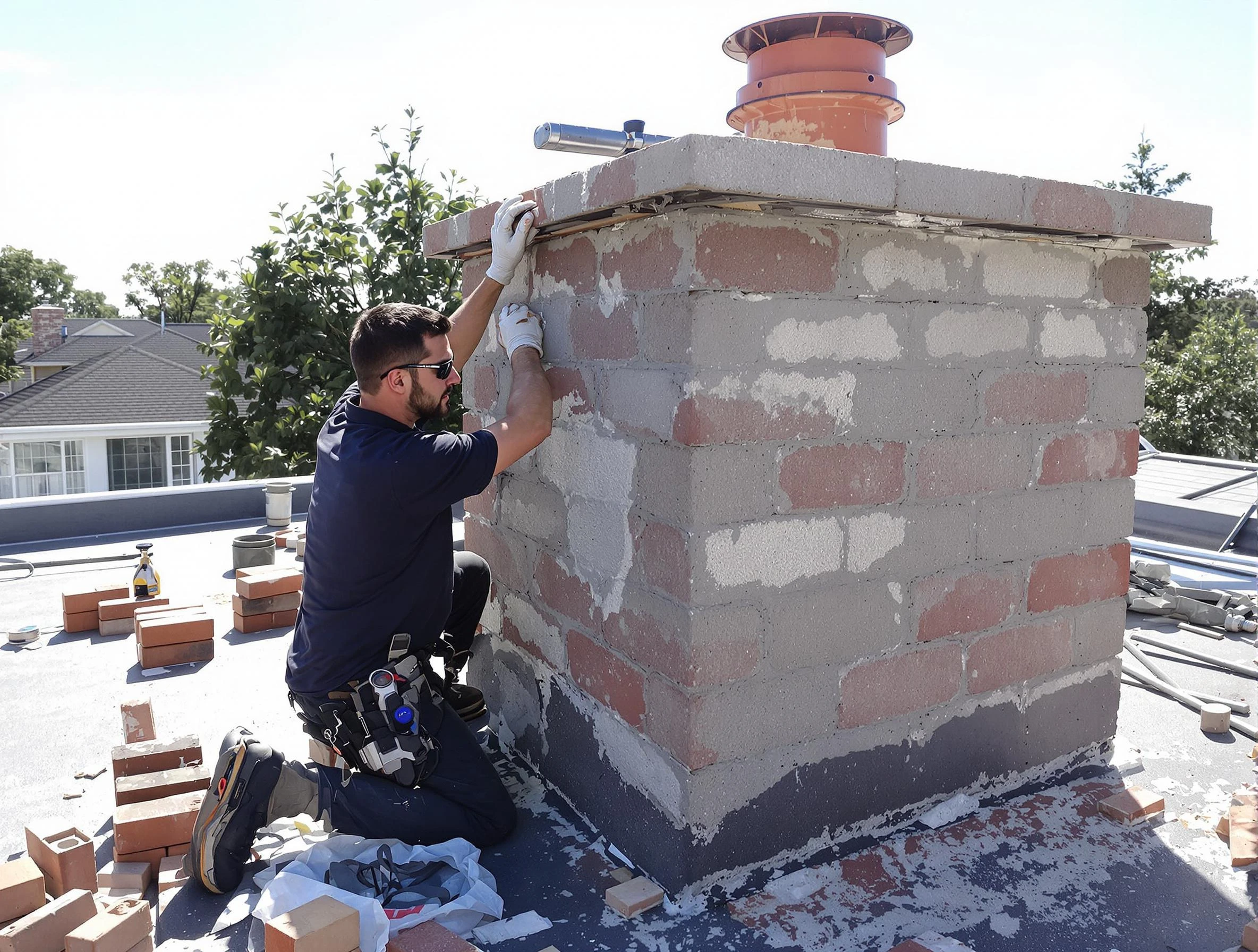 Advanced chimney repair process by New Sewickley Chimney Sweep in New Sewickley, PA