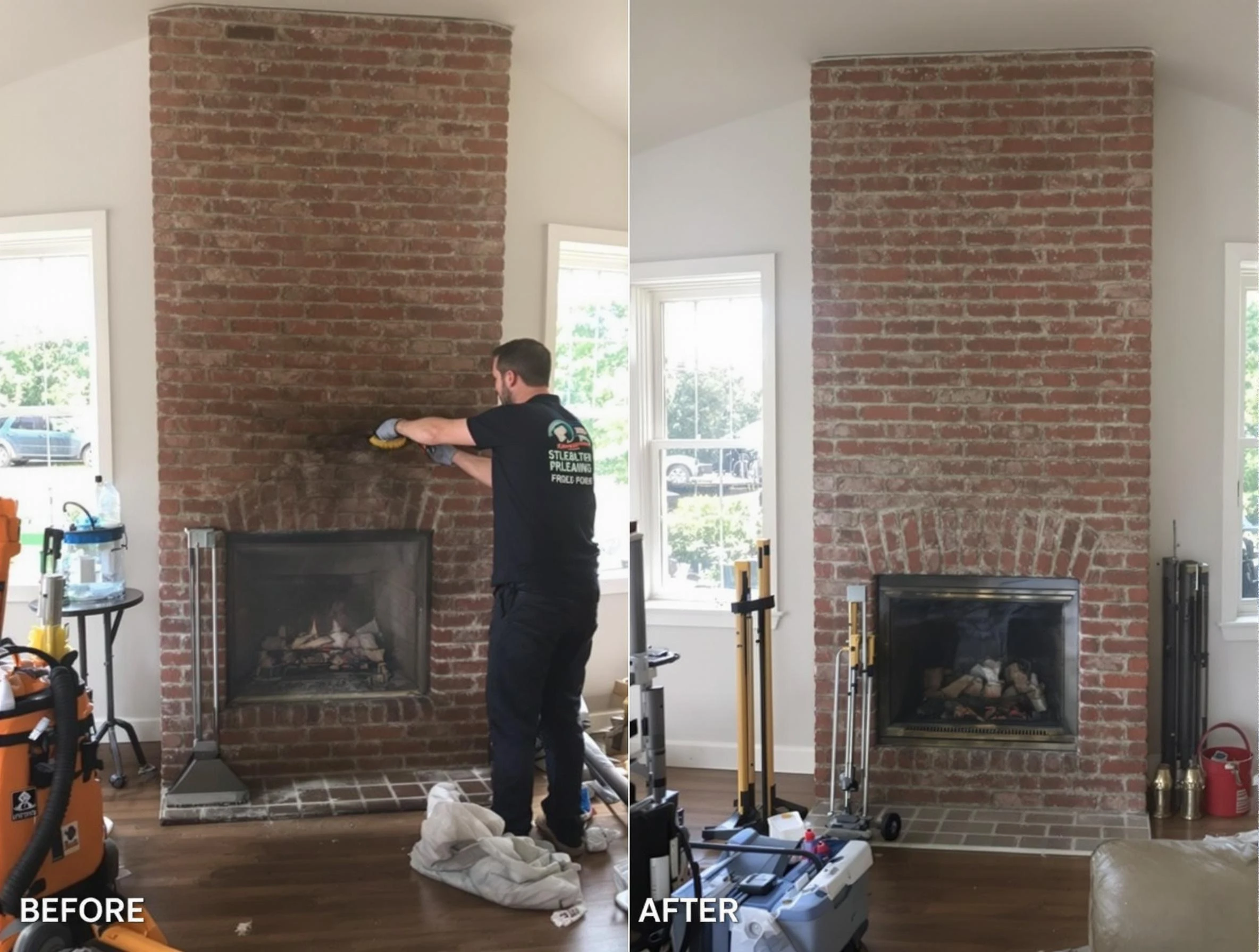 Finished chimney sweeping service by New Sewickley Chimney Sweep in New Sewickley, PA