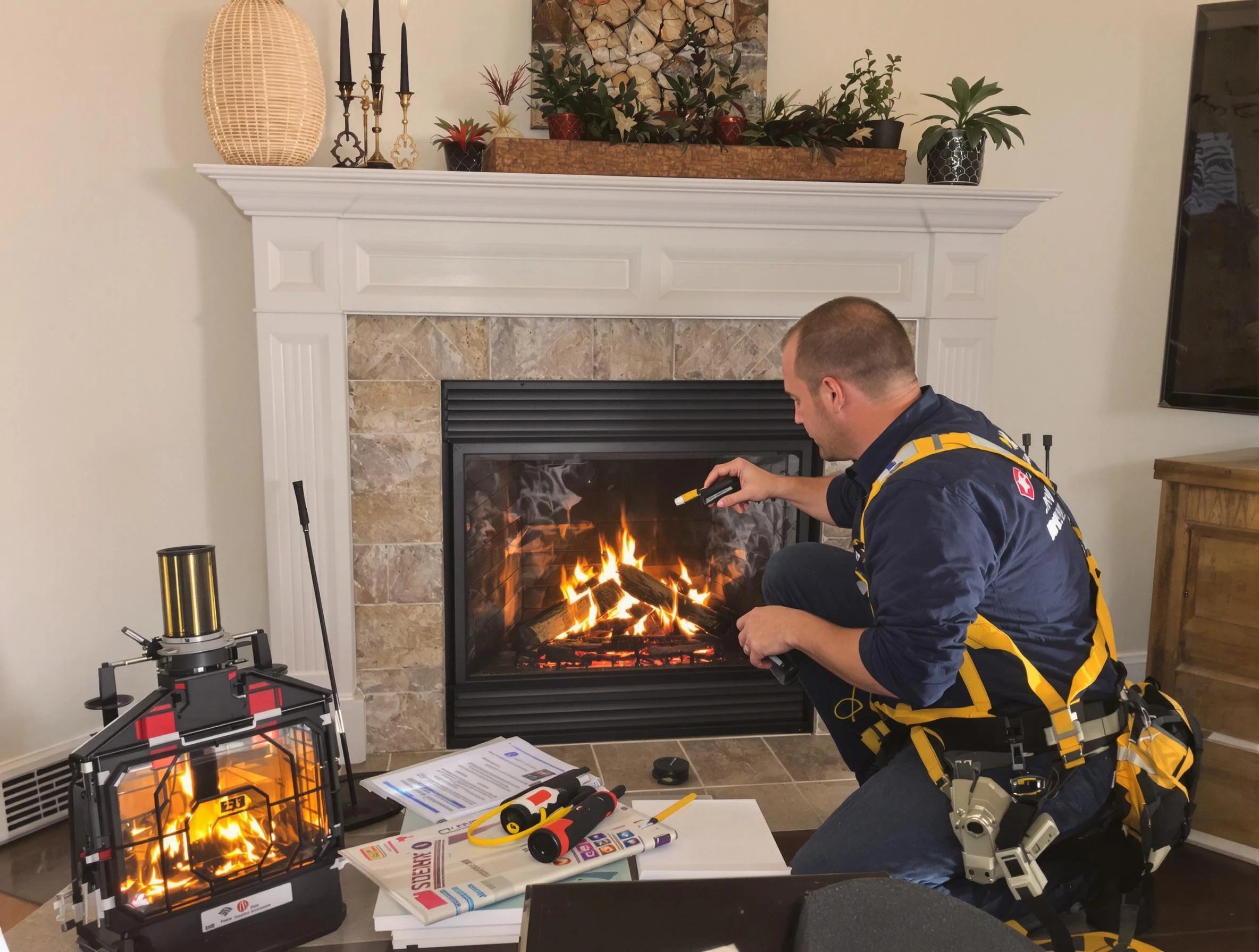 Safety-focused fireplace inspection by New Sewickley Chimney Sweep in New Sewickley, PA